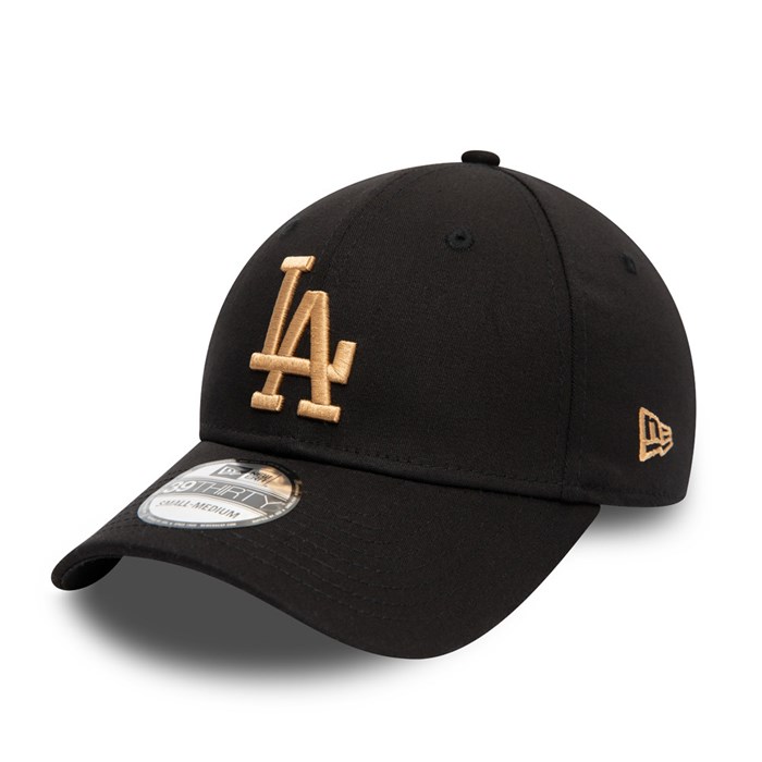 LA Dodgers Essential 39THIRTY Lippis Mustat - New Era Lippikset Outlet FI-043895